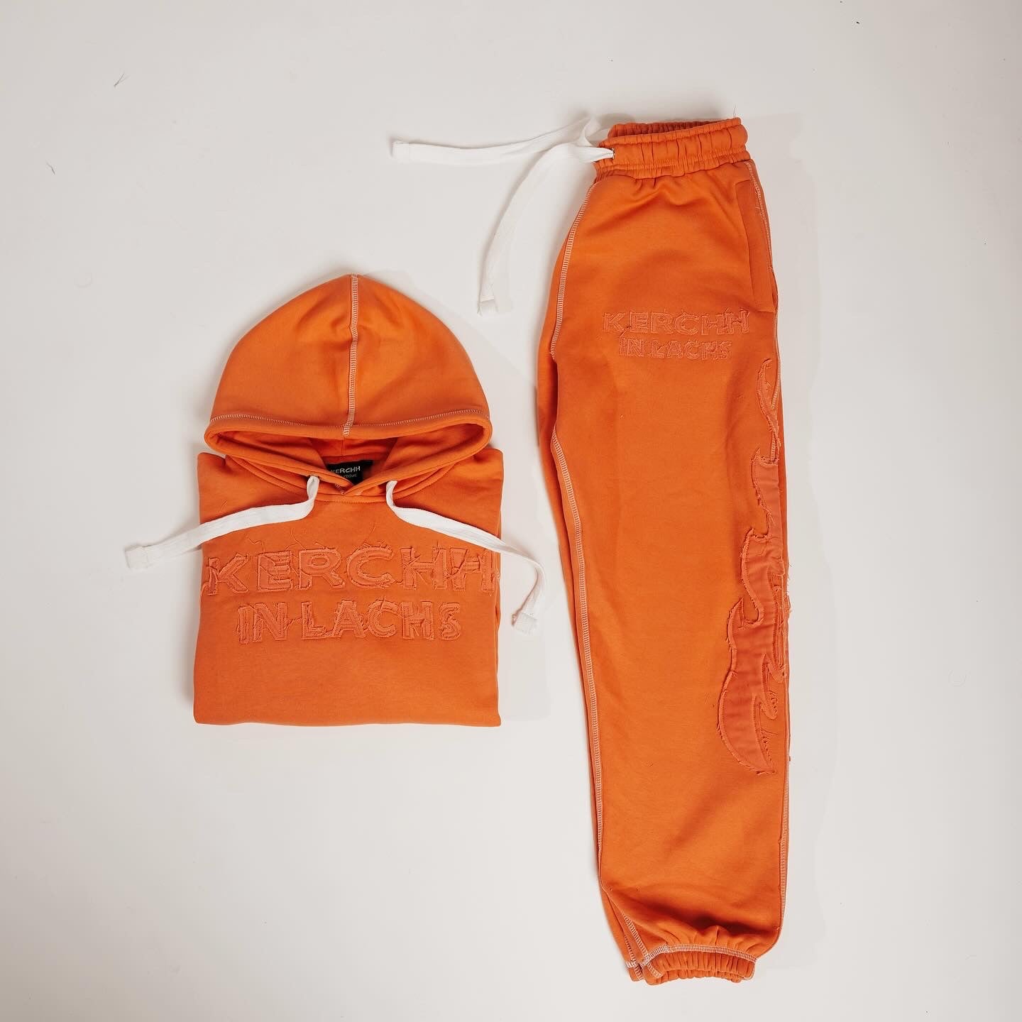 SALMON HEAVY STITCHED SWEAT SUIT